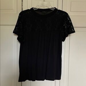 Kim & Cami Black Lace Blouse